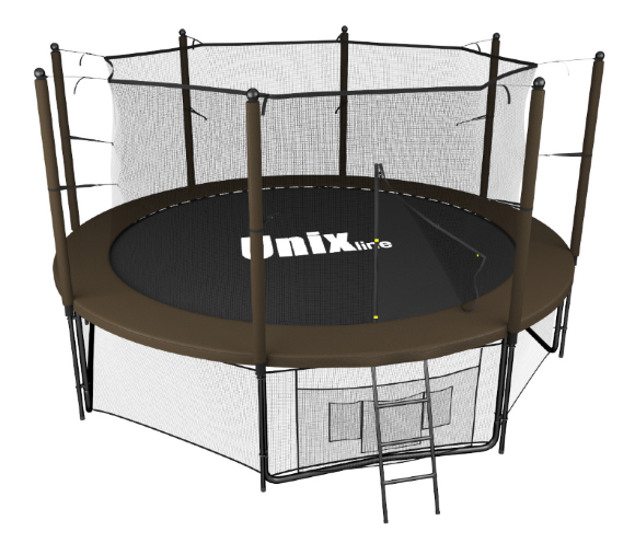 Батут UNIX line Black&Brown 12 ft (inside)
