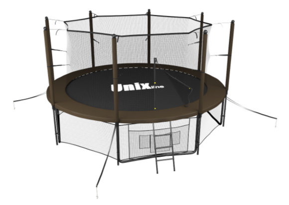 Батут UNIX line Black&Brown 12 ft (inside)
