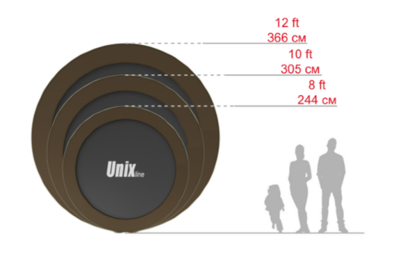 Батут UNIX line Black&Brown 12 ft (inside)