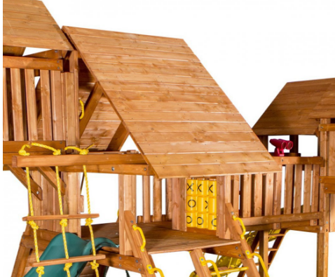 Игровая площадка Playgarden "Mega SkyFort" с двумя игровыми домиками и переходом